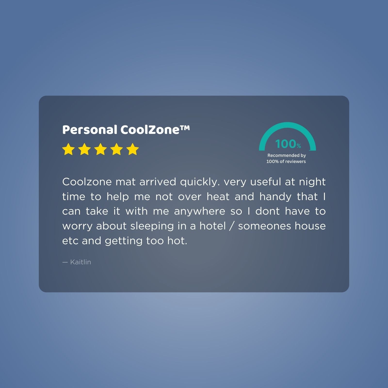 Seriously Comfortable Personal CoolZone™