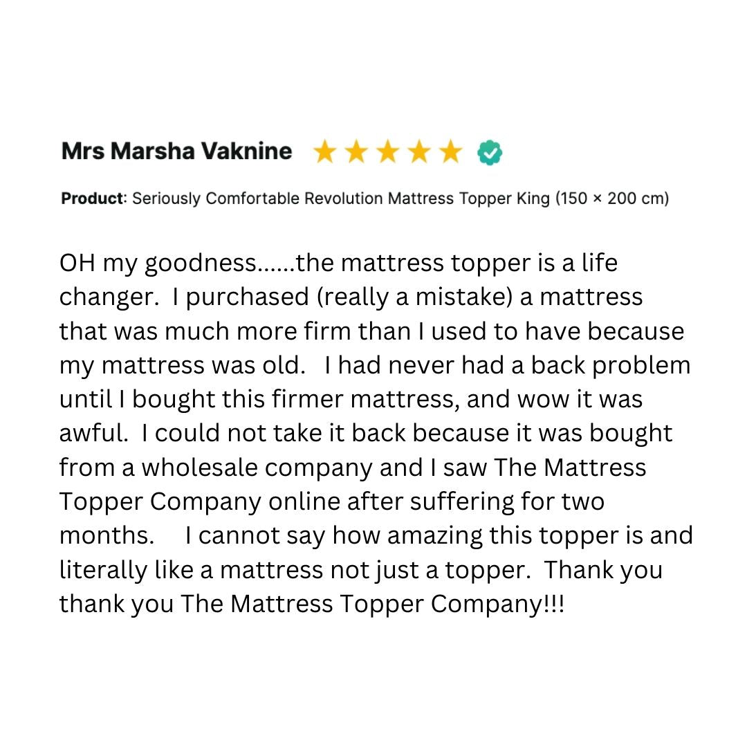 Revolution Adjustable Pain Relief Mattress Topper
