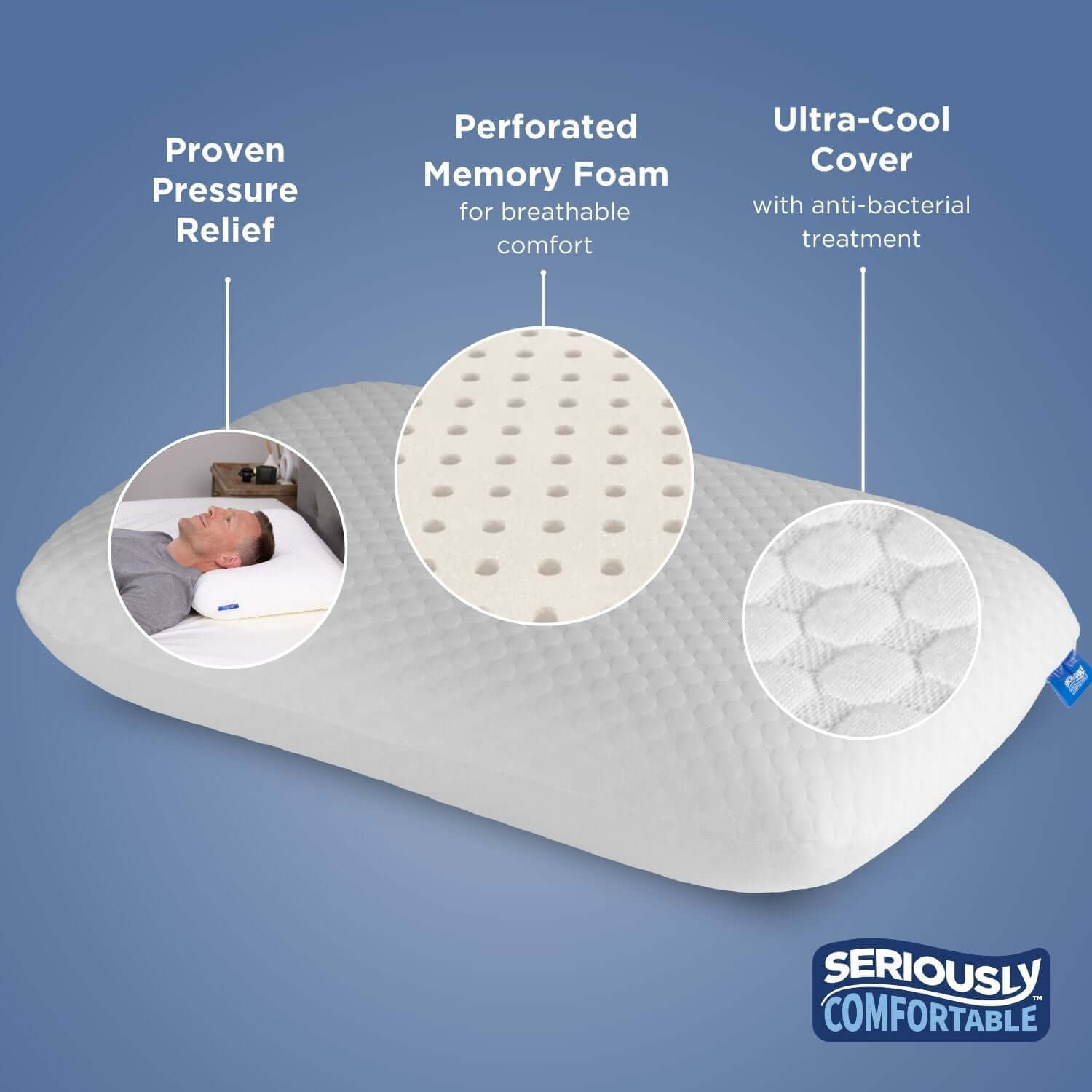 Cool & Cosy Memory Foam Side Sleeper Pillow
