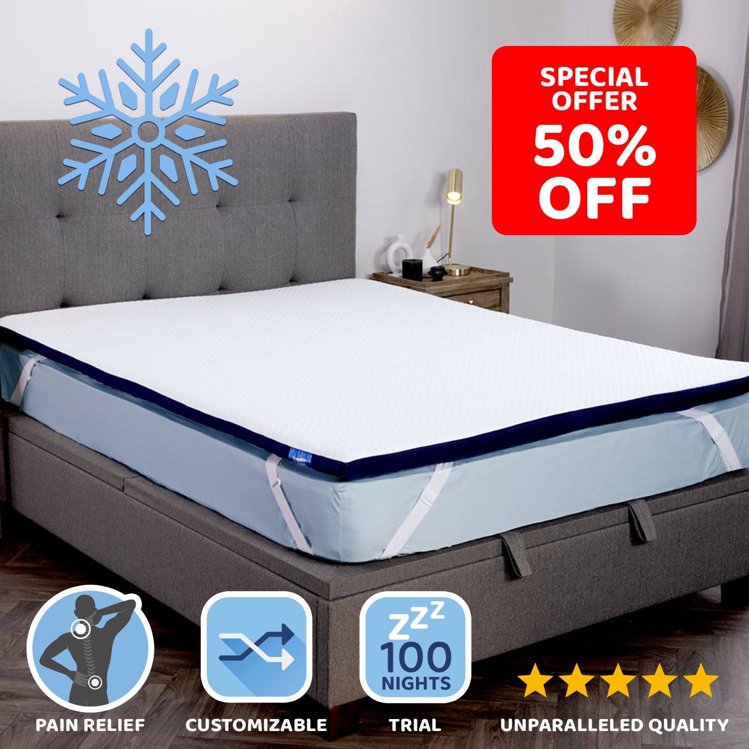 Best Deal for RÊVANCE Coolplus Thermal Regulating Mattress Topper 140 x