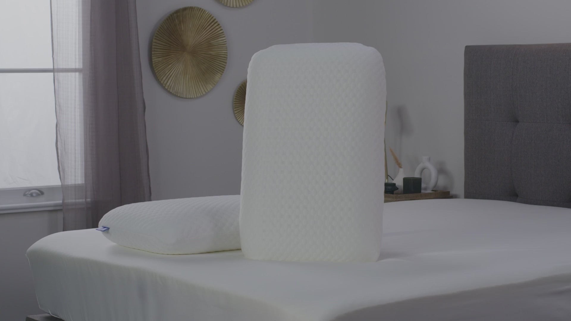 An informational video showing you the benefits of the Seriously Comfortable Memory Comfort Compact pillow including its next generation memory foam and its lower profile ideal for front sleepers